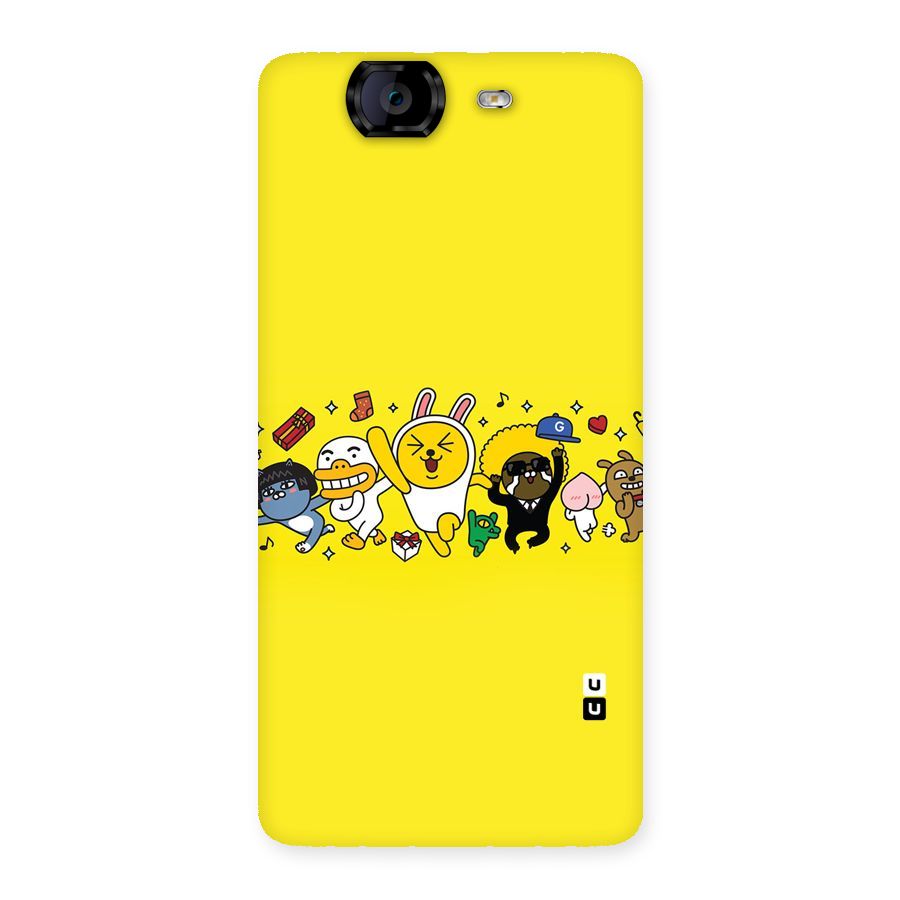 Yellow Friends Back Case for Canvas Knight A350