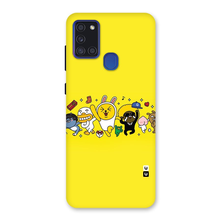 Yellow Friends Back Case for Galaxy A21s