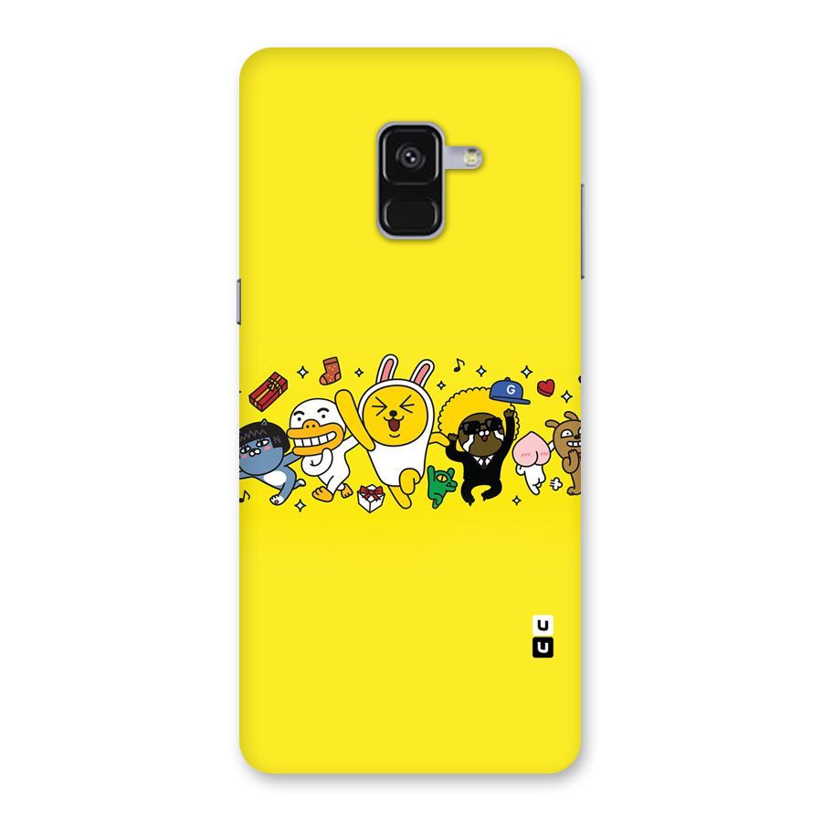 Yellow Friends Back Case for Galaxy A8 Plus