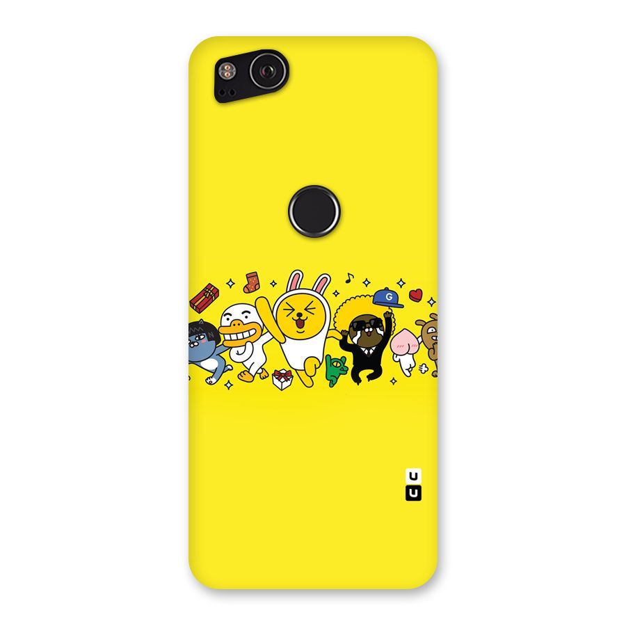 Yellow Friends Back Case for Google Pixel 2