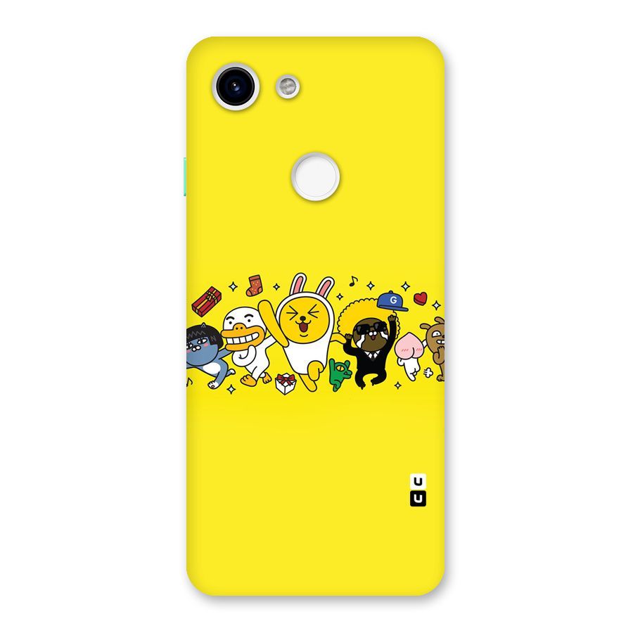 Yellow Friends Back Case for Google Pixel 3