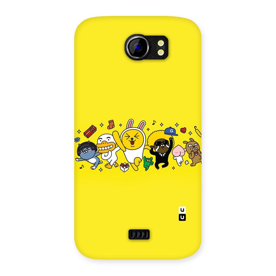Yellow Friends Back Case for Micromax Canvas 2 A110