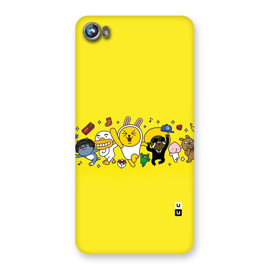 Yellow Friends Back Case for Micromax Canvas Fire 4 A107