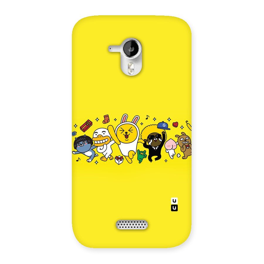 Yellow Friends Back Case for Micromax Canvas HD A116