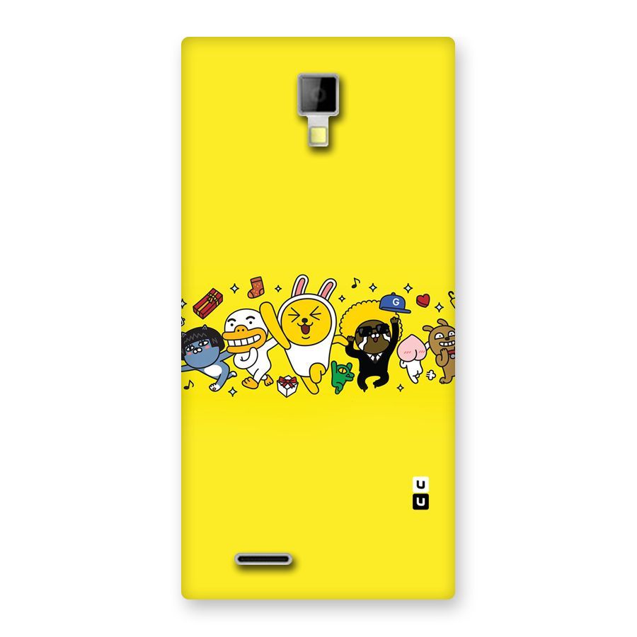 Yellow Friends Back Case for Micromax Canvas Xpress A99