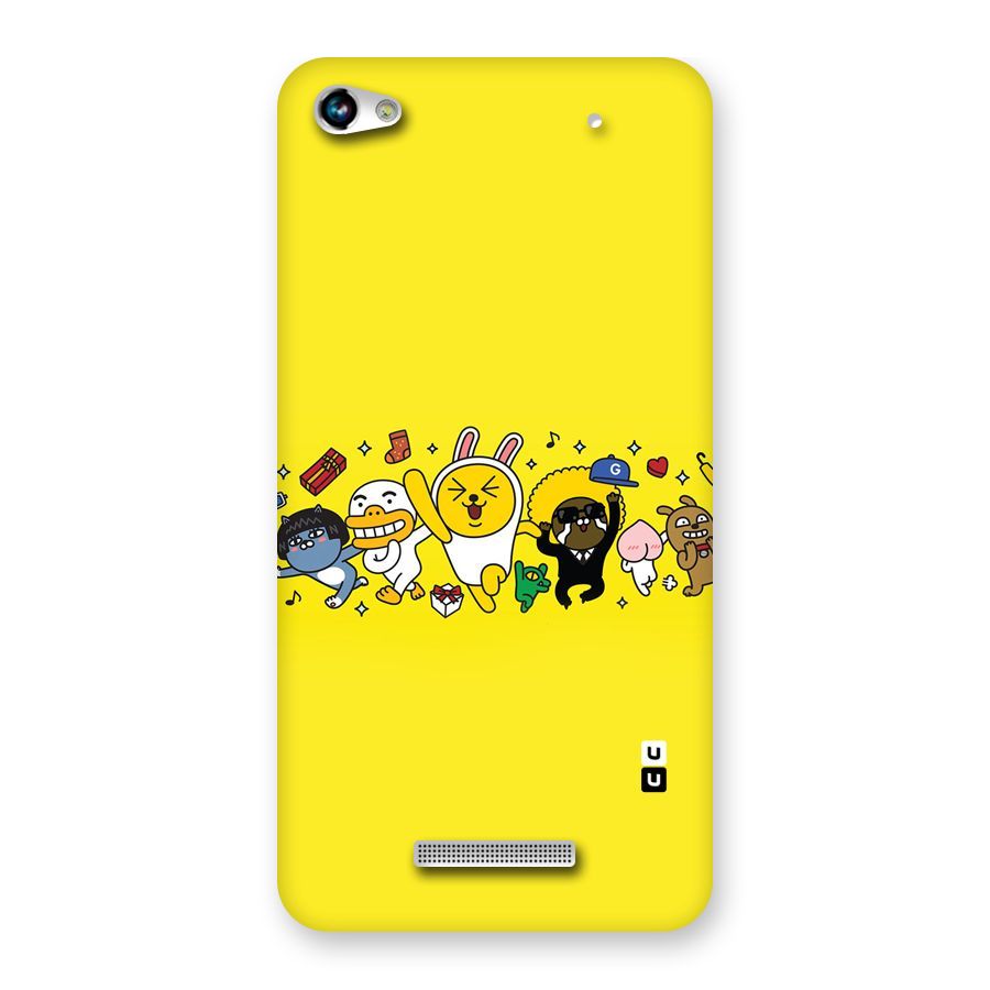 Yellow Friends Back Case for Micromax Hue 2