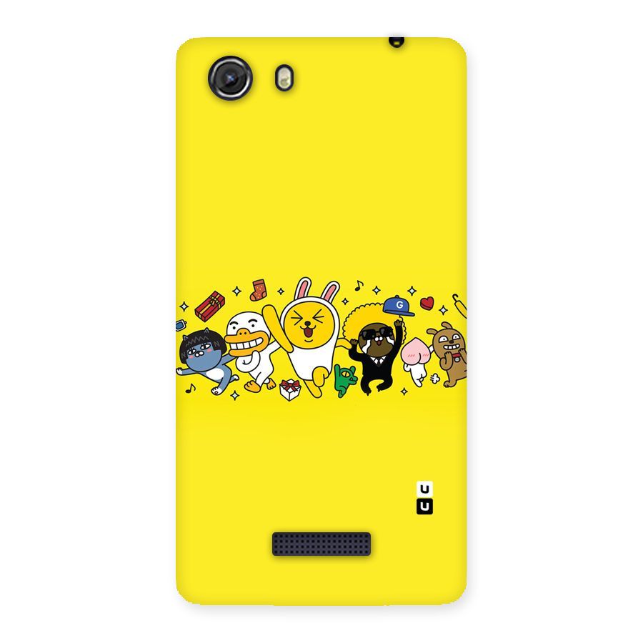 Yellow Friends Back Case for Micromax Unite 3