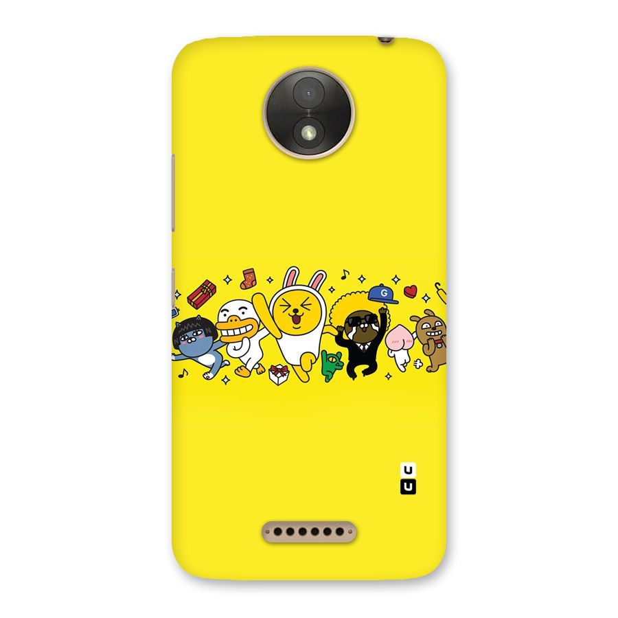 Yellow Friends Back Case for Moto C Plus