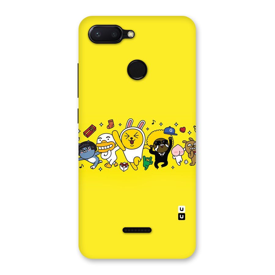 Yellow Friends Back Case for Redmi 6