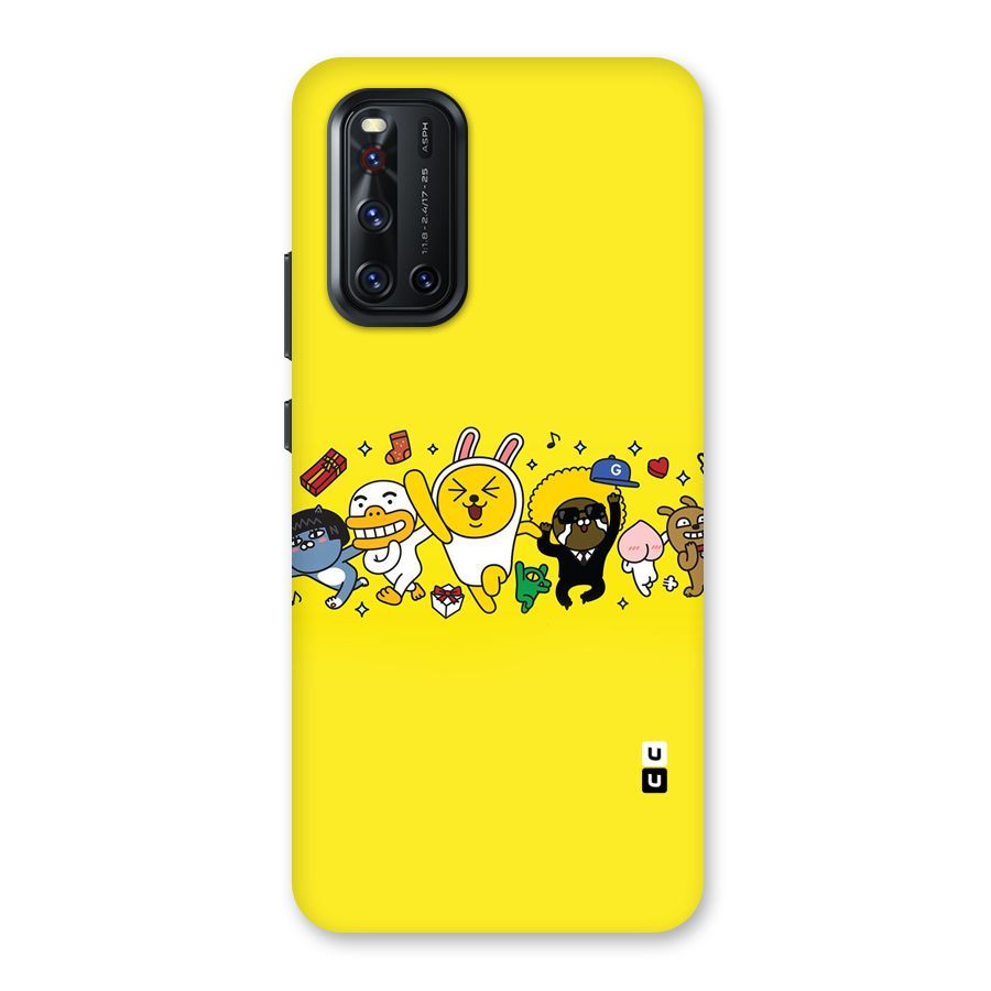 Yellow Friends Back Case for Vivo V19