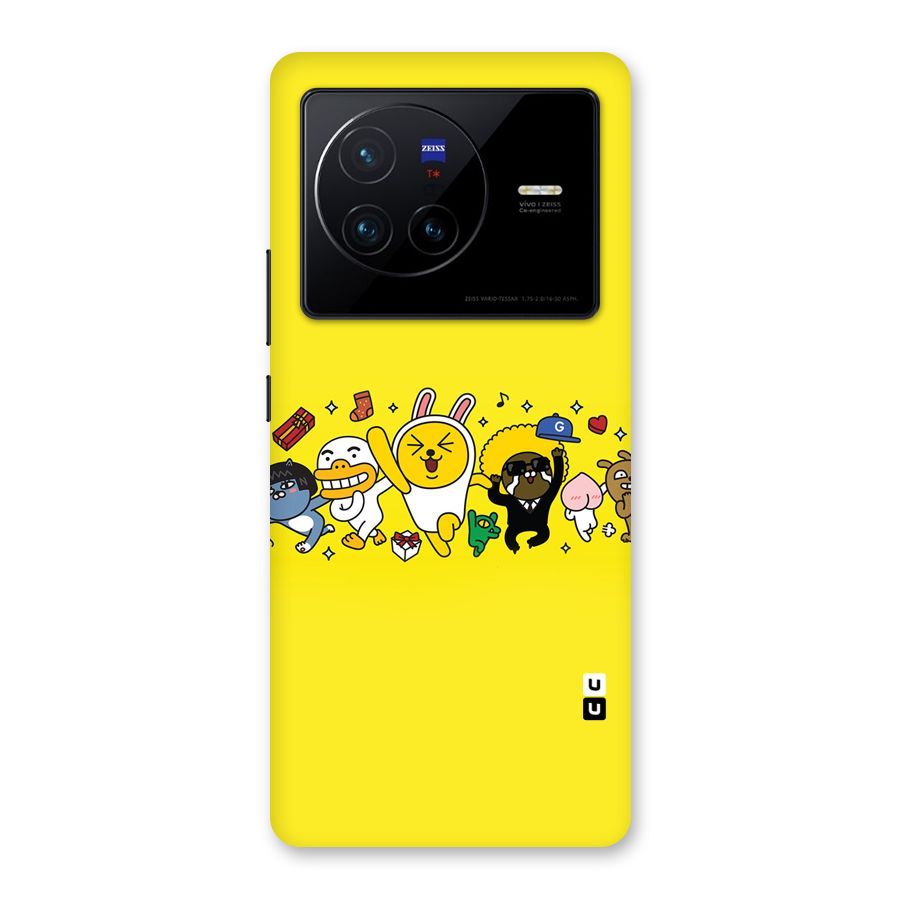 Yellow Friends Back Case for Vivo X80