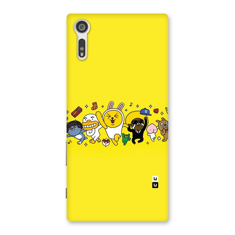 Yellow Friends Back Case for Xperia XZ