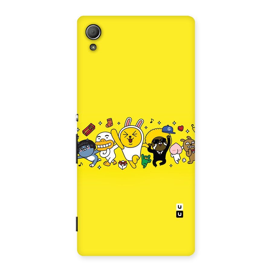 Yellow Friends Back Case for Xperia Z4