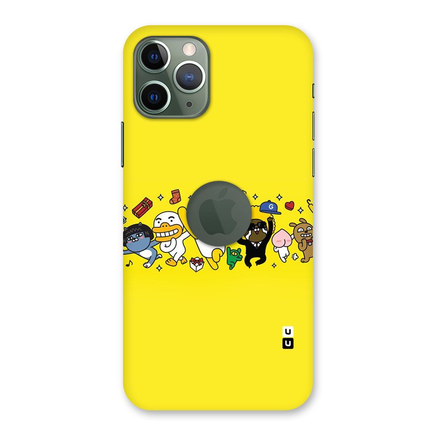 Yellow Friends Back Case for iPhone 11 Pro Logo  Cut
