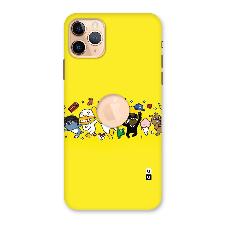 Yellow Friends Back Case for iPhone 11 Pro Max Logo Cut