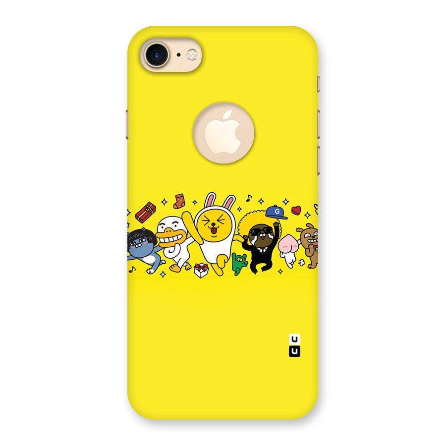 Yellow Friends Back Case for iPhone 7 Logo Cut
