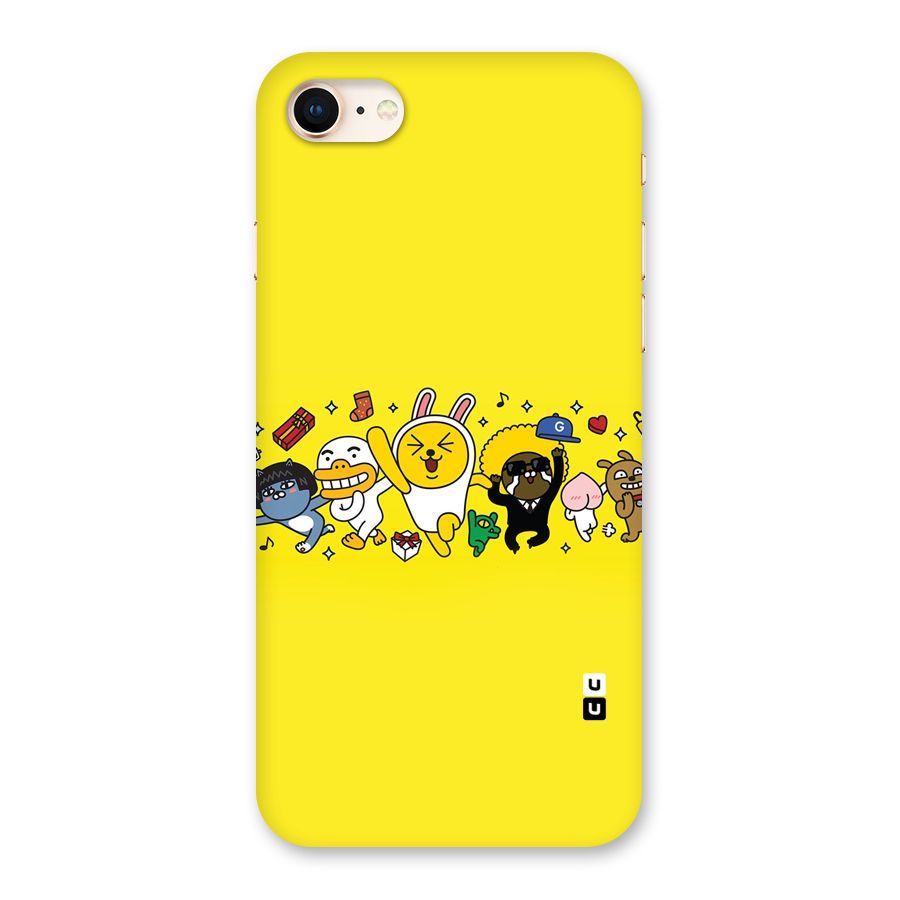 Yellow Friends Back Case for iPhone 8