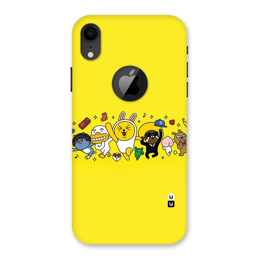 Yellow Friends Back Case for iPhone XR Logo Cut