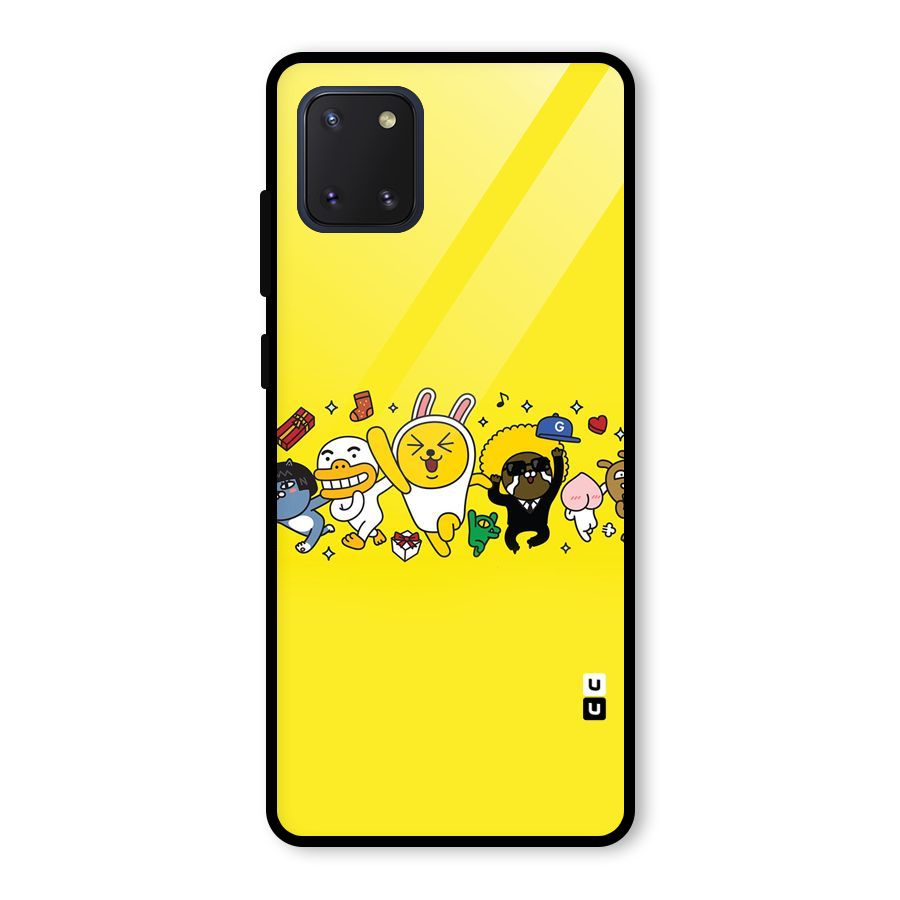 Yellow Friends Glass Back Case for Galaxy Note 10 Lite