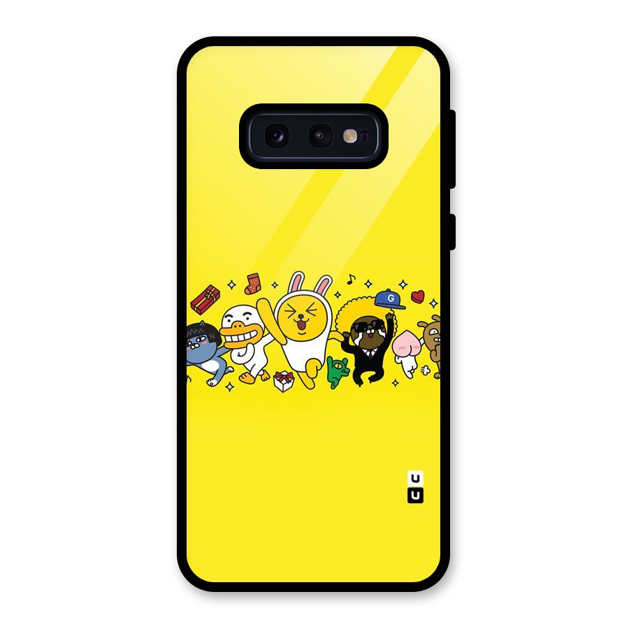 Yellow Friends Glass Back Case for Galaxy S10e