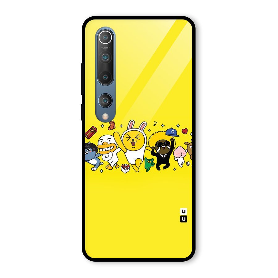 Yellow Friends Glass Back Case for Mi 10