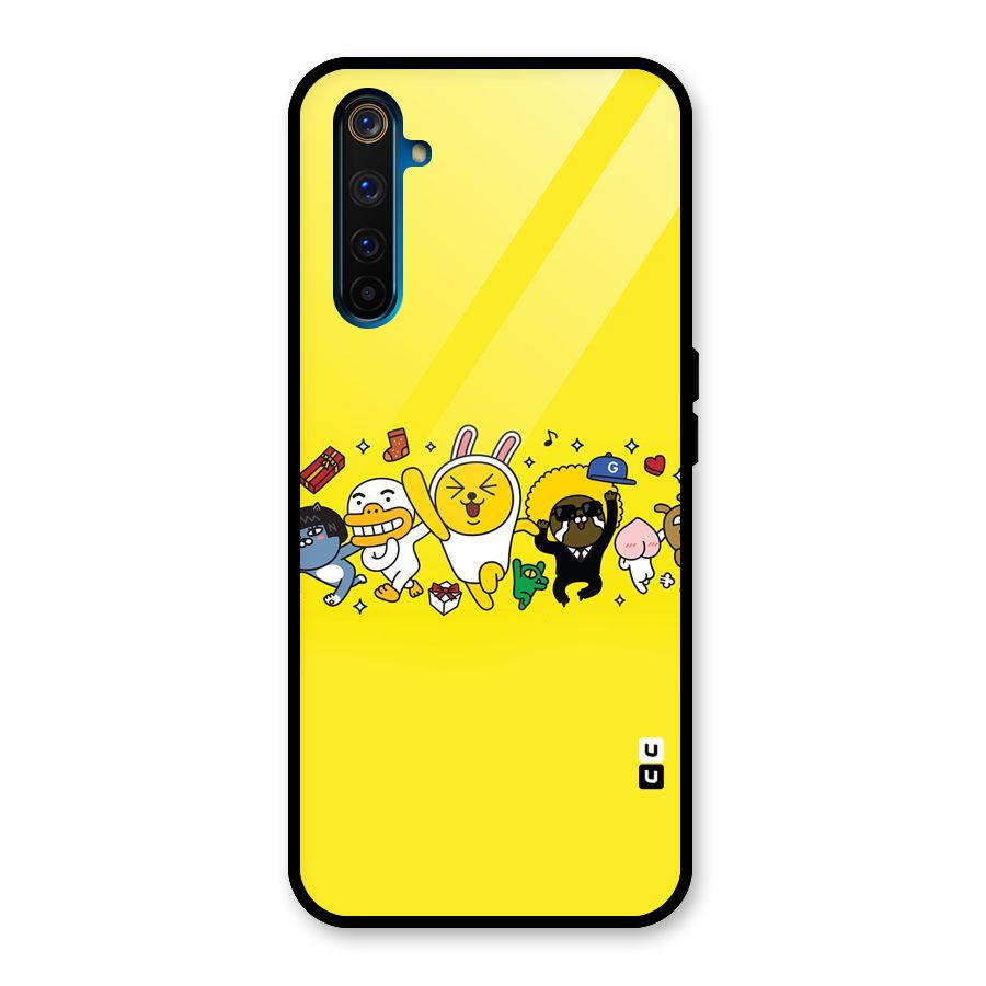Yellow Friends Glass Back Case for Realme 6 Pro