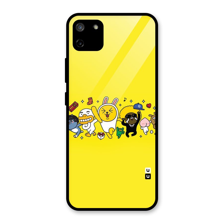 Yellow Friends Glass Back Case for Realme C11
