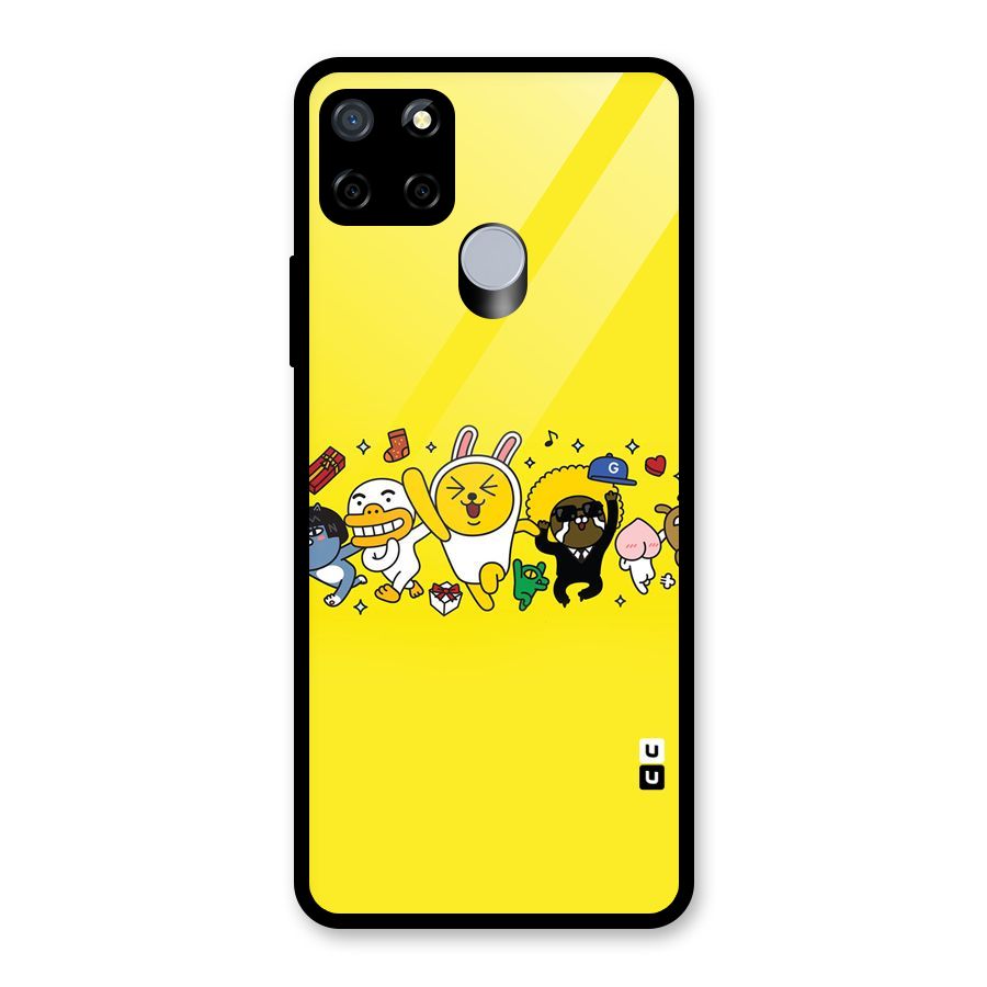 Yellow Friends Glass Back Case for Realme C12