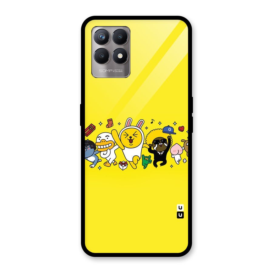 Yellow Friends Glass Back Case for Realme Narzo 50