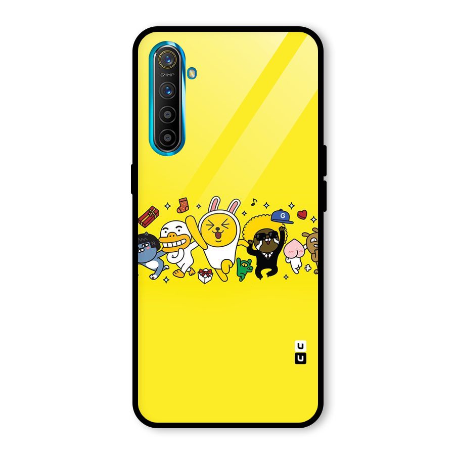 Yellow Friends Glass Back Case for Realme X2