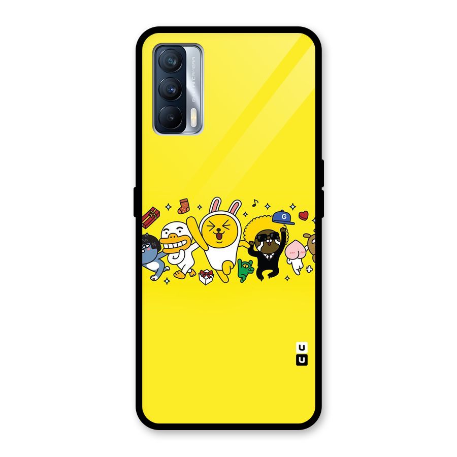 Yellow Friends Glass Back Case for Realme X7