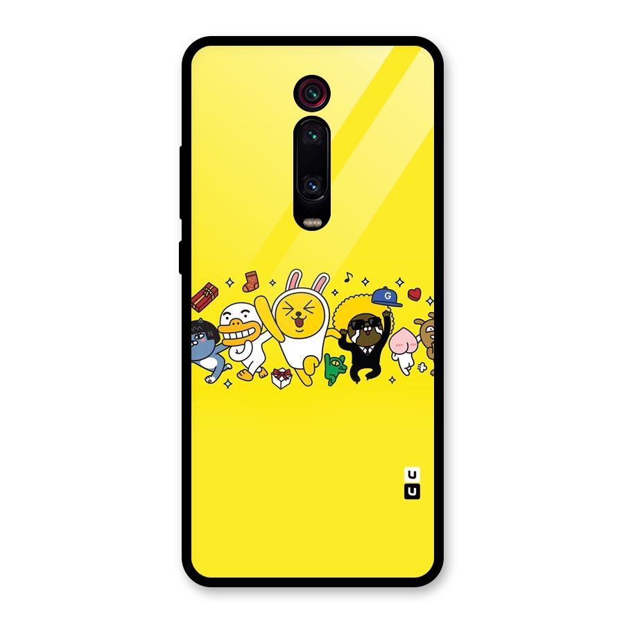 Yellow Friends Glass Back Case for Redmi K20