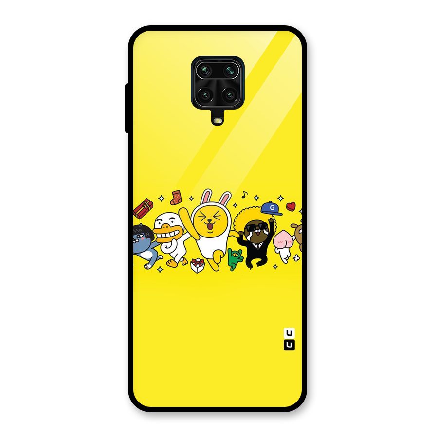 Yellow Friends Glass Back Case for Redmi Note 9 Pro Max