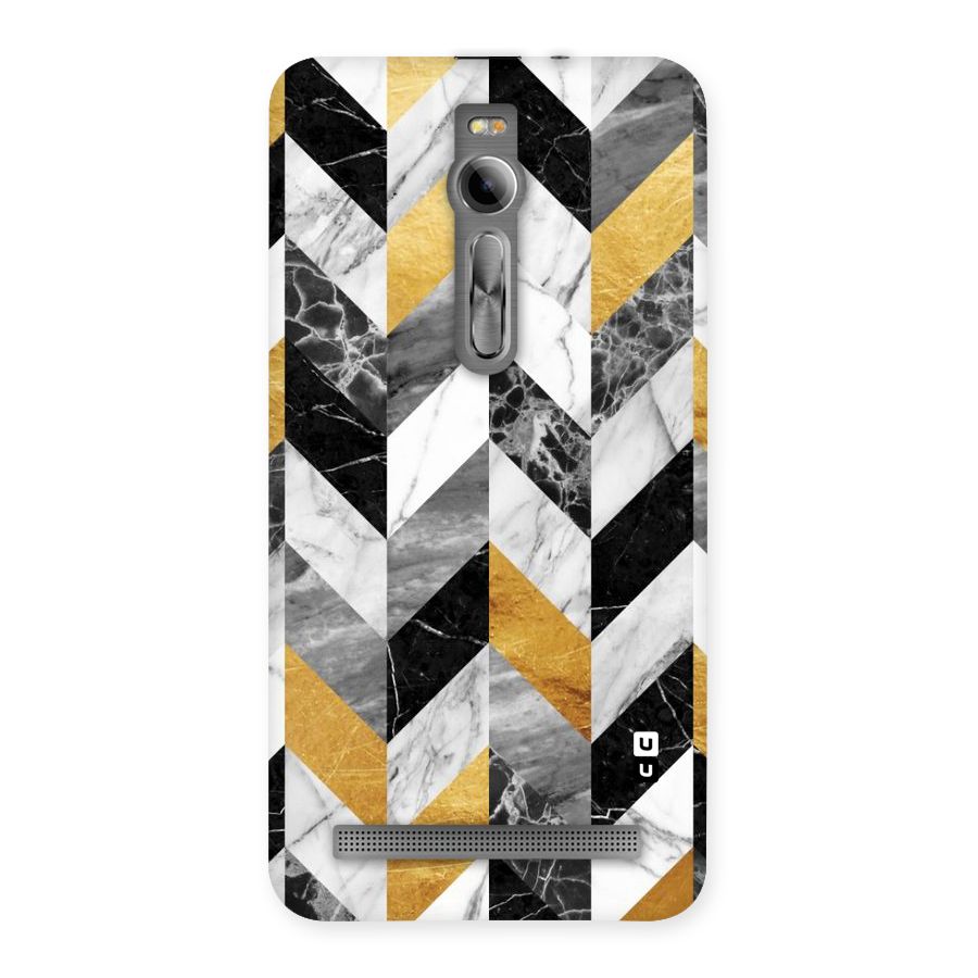 Yellow Grey Marble Back Case for Asus Zenfone 2