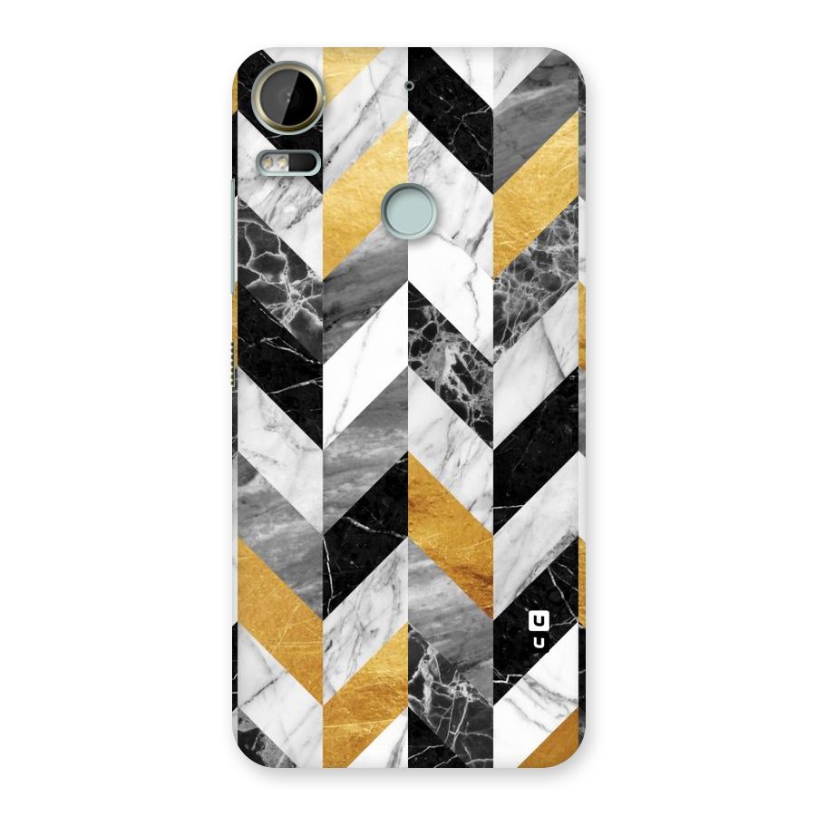 Yellow Grey Marble Back Case for Desire 10 Pro