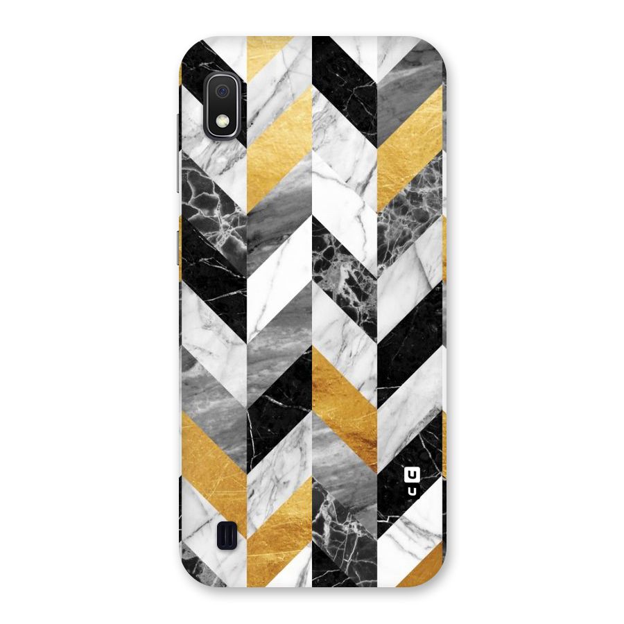 Yellow Grey Marble Back Case for Galaxy A10