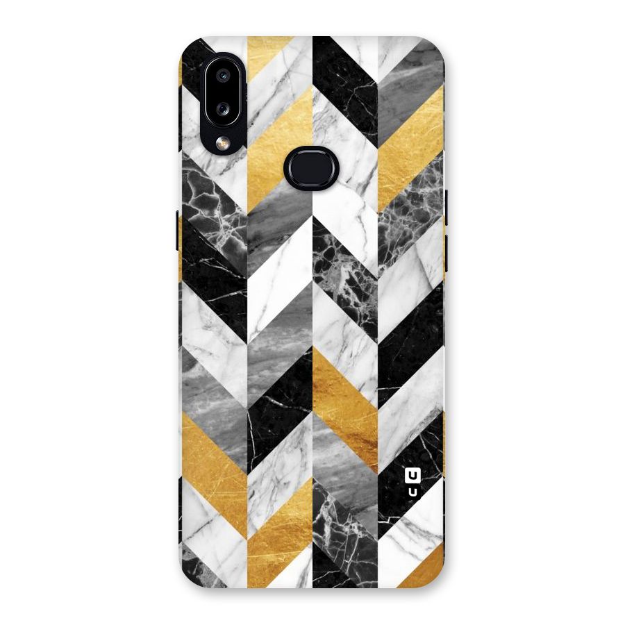 Yellow Grey Marble Back Case for Galaxy A10s
