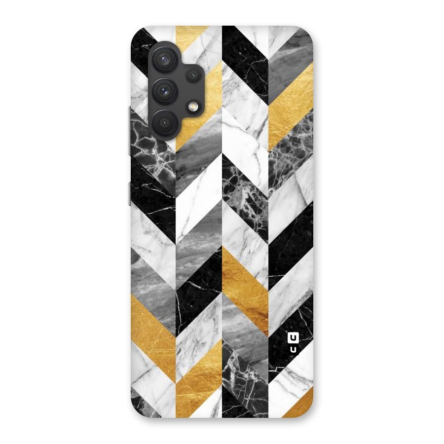 Yellow Grey Marble Back Case for Galaxy A32