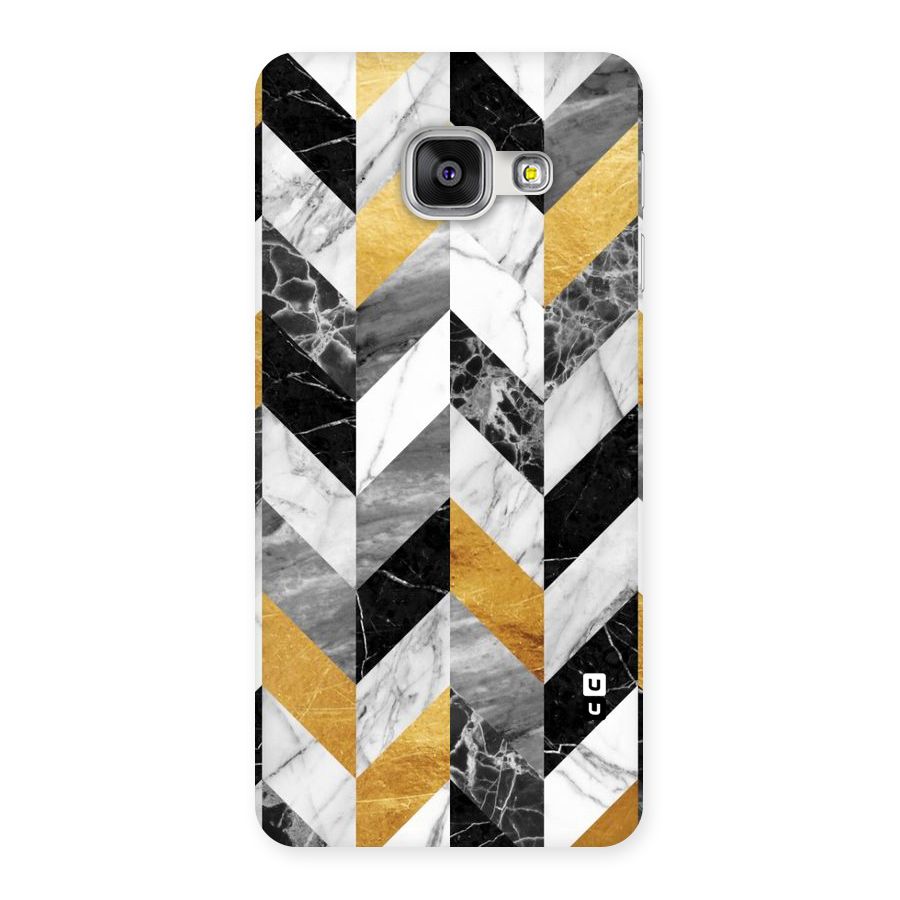 Yellow Grey Marble Back Case for Galaxy A3 2016