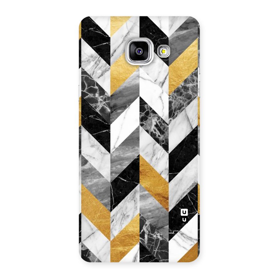 Yellow Grey Marble Back Case for Galaxy A5 2016