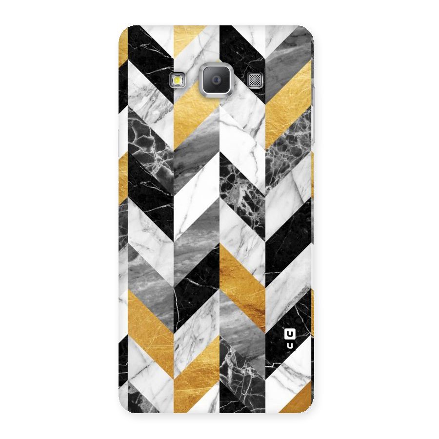 Yellow Grey Marble Back Case for Galaxy A7
