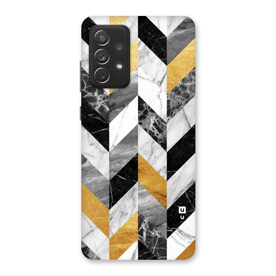 Yellow Grey Marble Back Case for Galaxy A72