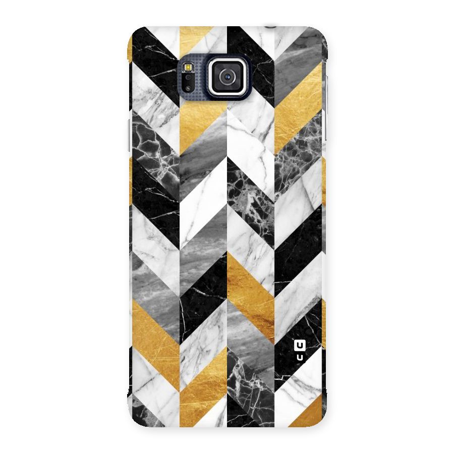 Yellow Grey Marble Back Case for Galaxy Alpha