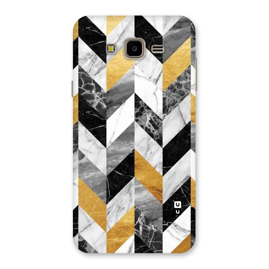 Yellow Grey Marble Back Case for Galaxy J7 Nxt