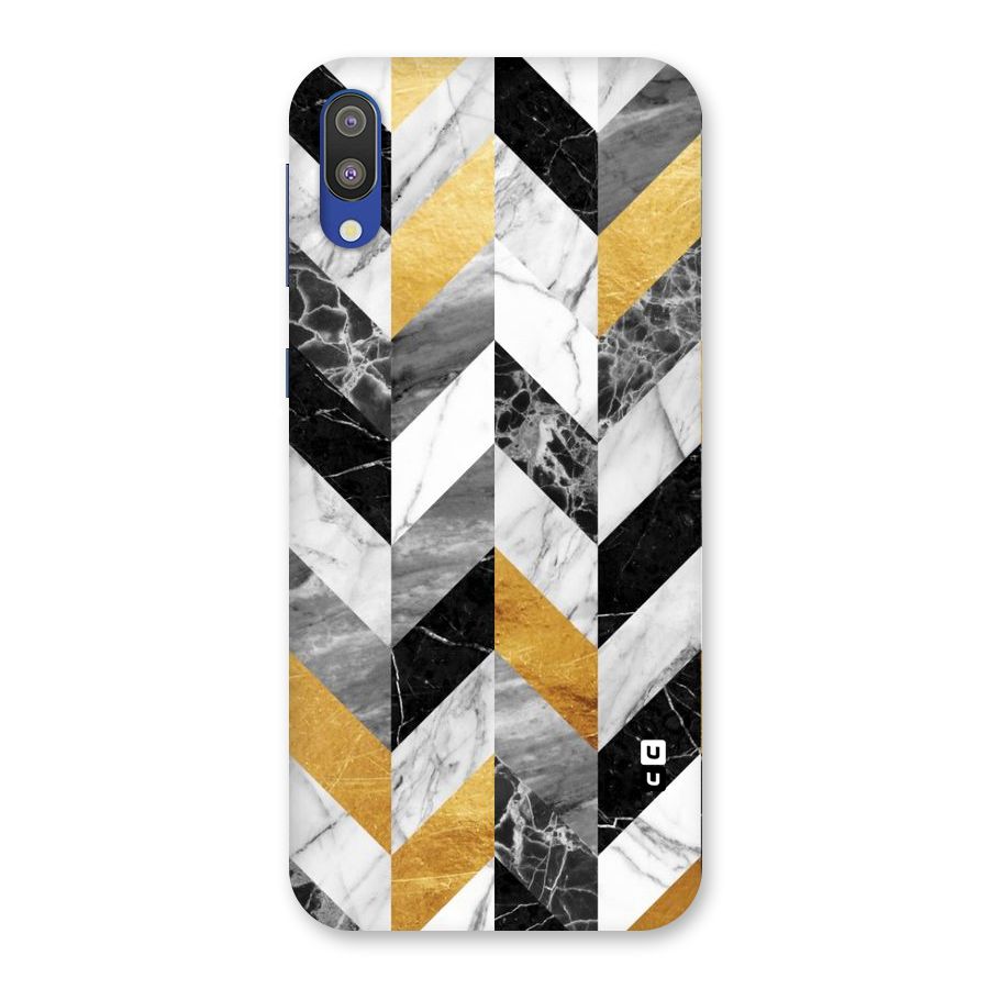 Yellow Grey Marble Back Case for Galaxy M10