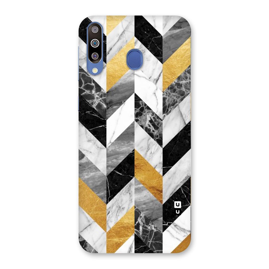 Yellow Grey Marble Back Case for Galaxy M30