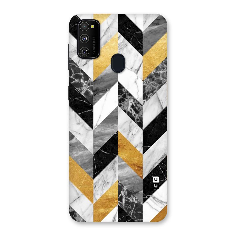 Yellow Grey Marble Back Case for Galaxy M30s