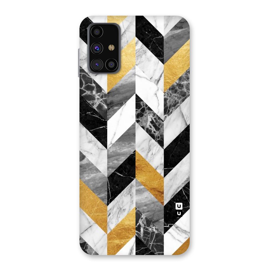 Yellow Grey Marble Back Case for Galaxy M31s