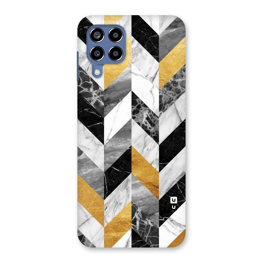 Yellow Grey Marble Back Case for Galaxy M53 5G