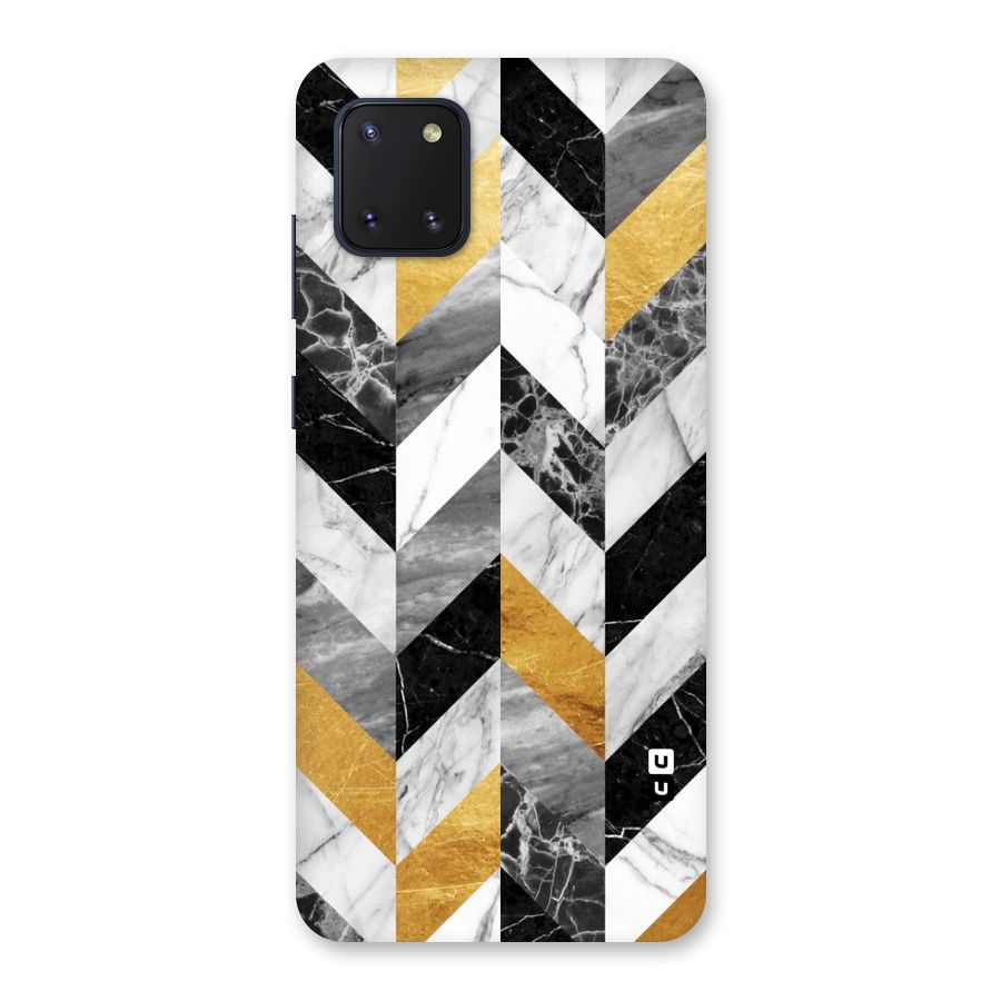 Yellow Grey Marble Back Case for Galaxy Note 10 Lite